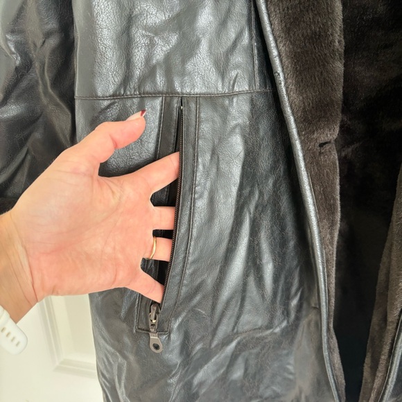 Nuage Brown Faux Leather / Fur Jacket - Picture 5 of 9